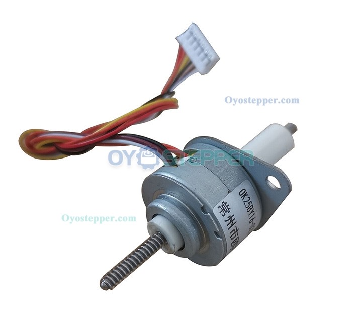 Oukeda PM Permanent Magnet Linear Stepper Motor 15 Deg 0.23A 4 Phase Φ25x16mm